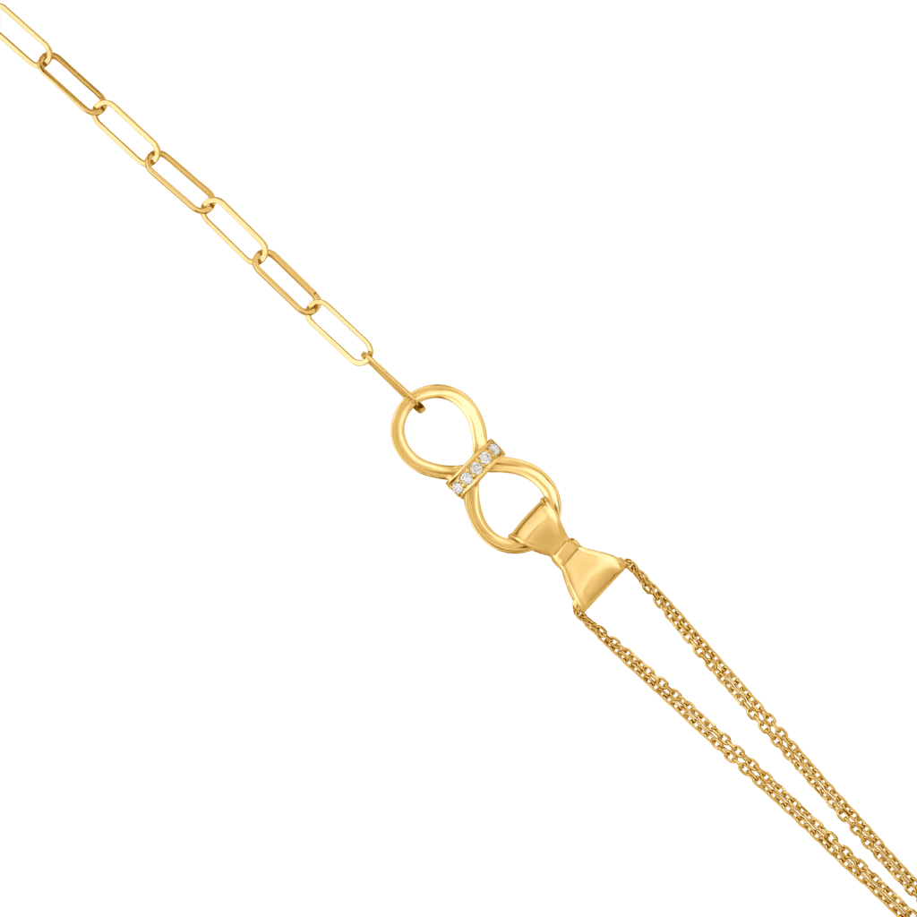 Gold Ruban Diamond Bracelet, Womens jewelry